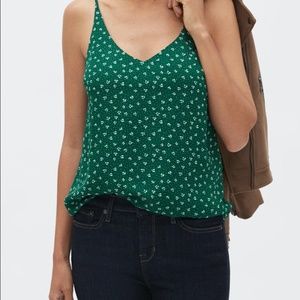 Banana Republic Green Floral Camisole